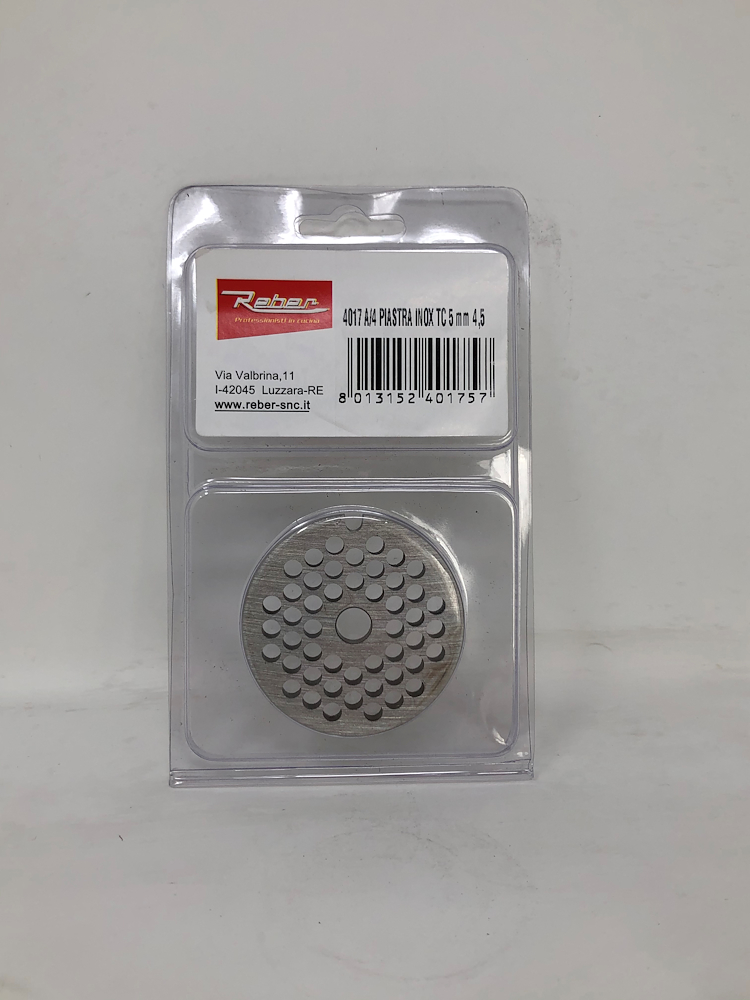 REBER 4017A4 - Piastra in acciaio TC 5 con fori