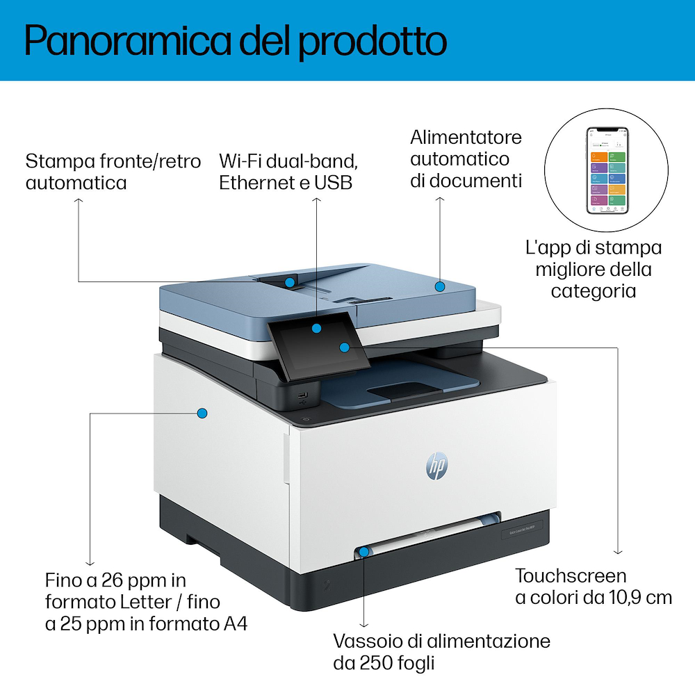 HP 499Q8F - Multifunktionsdrucker  Color LaserJet Pro