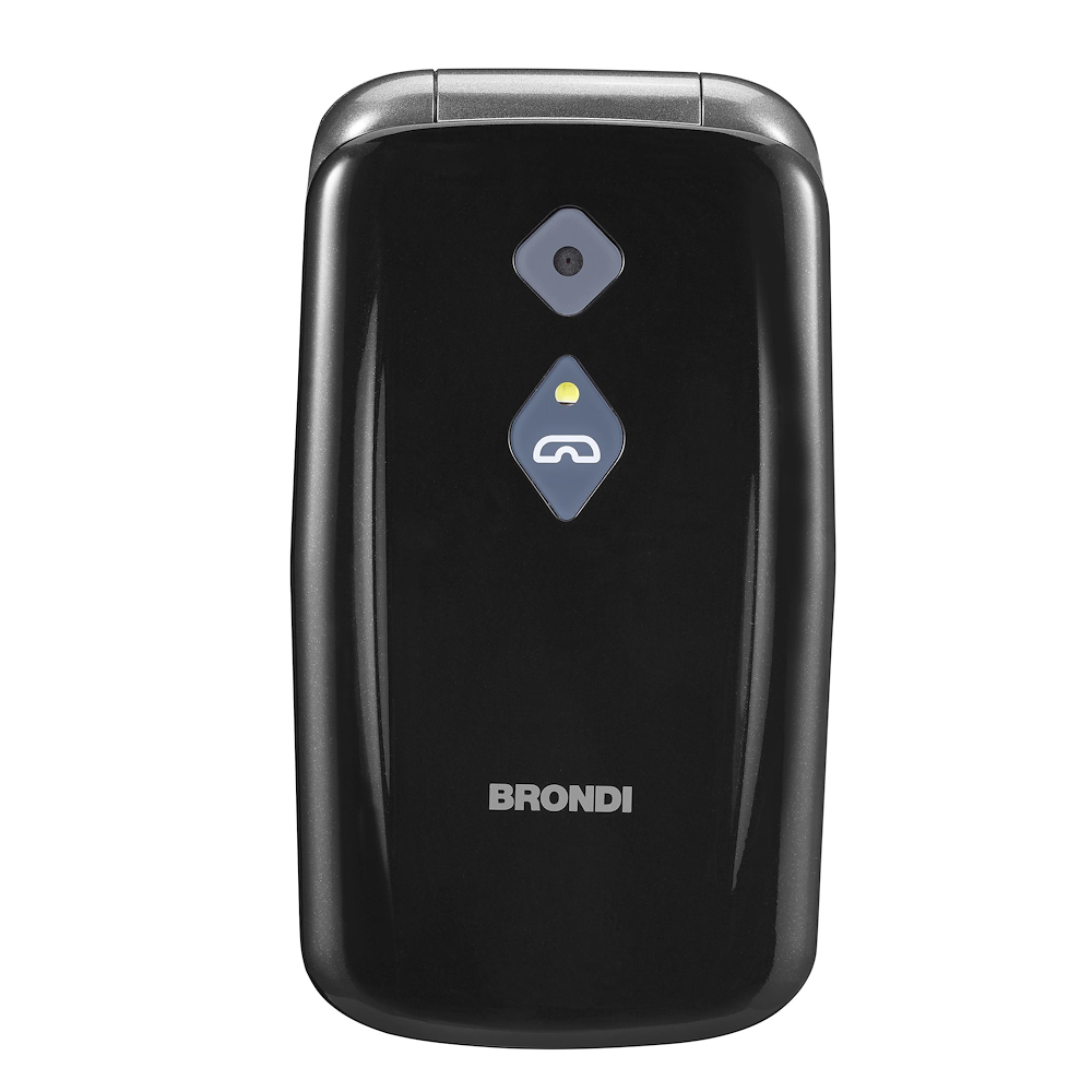 BRONDI AMICOSICUROPLUSNEROMETAL - Telefono sicuro Amico con bracciale SOS