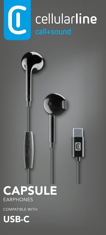 CELLULAR LINE AUCAPSULETYPECK - Capsule Auricolari USB-C
