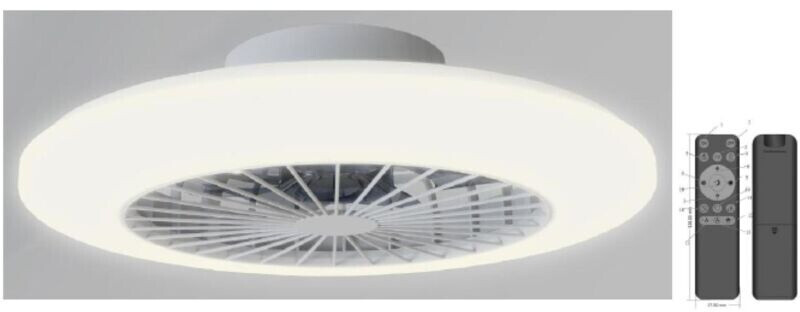 PHILIPS 929003338201 - Ventilatore Soffitto Amigo LED