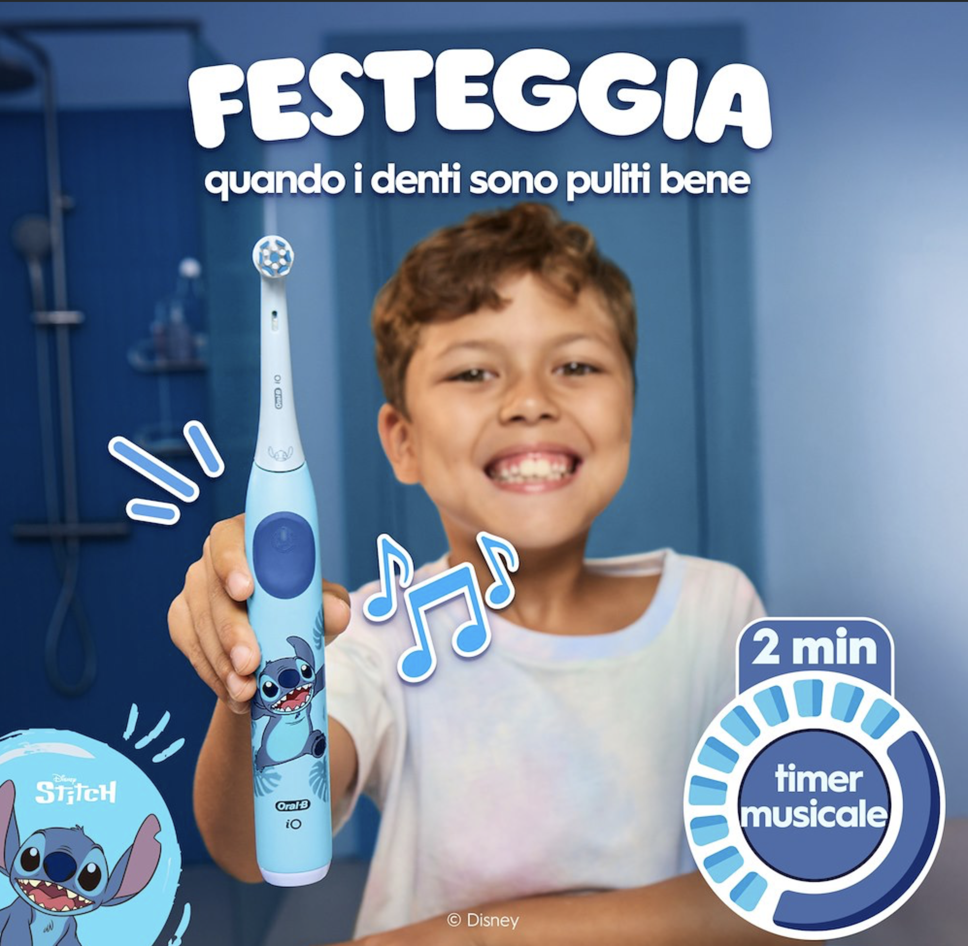 ORAL-B IO2STITCHCELESTE - iO2 Kids Stitch Elektrische Zahnbürste