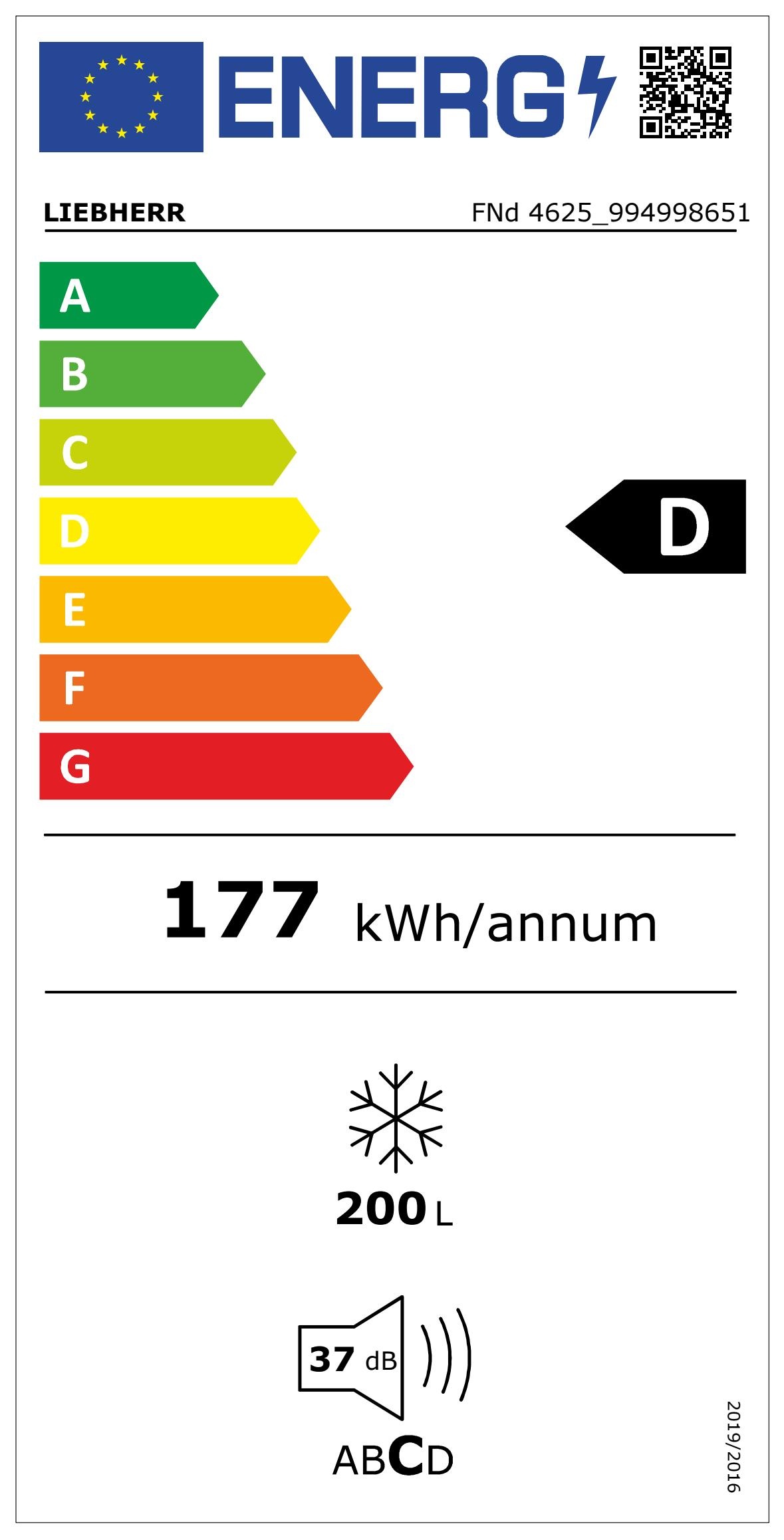 LIEBHERR FND4625NF - Liebherr FND4625 NoFrost Congelatore Autonomo