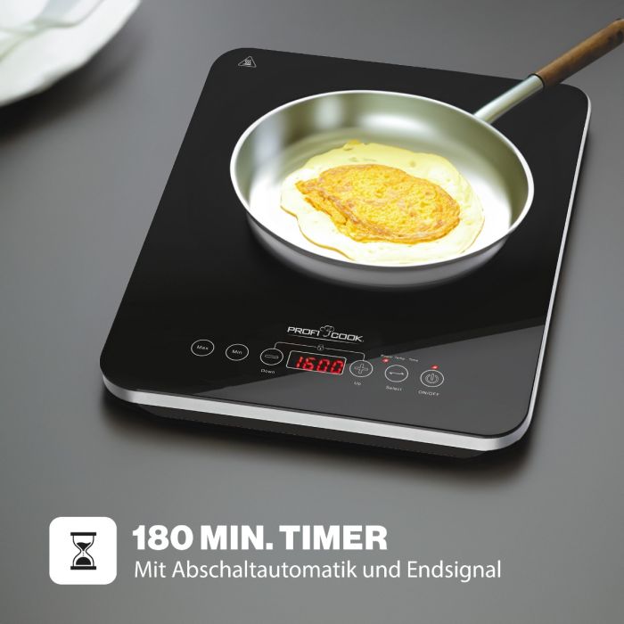 PROFICOOK 028173 - Einzelinduktionskochplatte 2000W Proficook