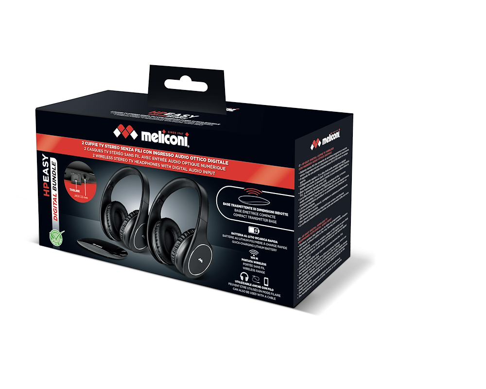 MELICONI 497320 - Geschlossene Over-Ear-Kopfhörer mit Radiofrequenz MELICONI 497320 - Geschlossene Over-Ear-Kopfhörer mit Radiofrequenz