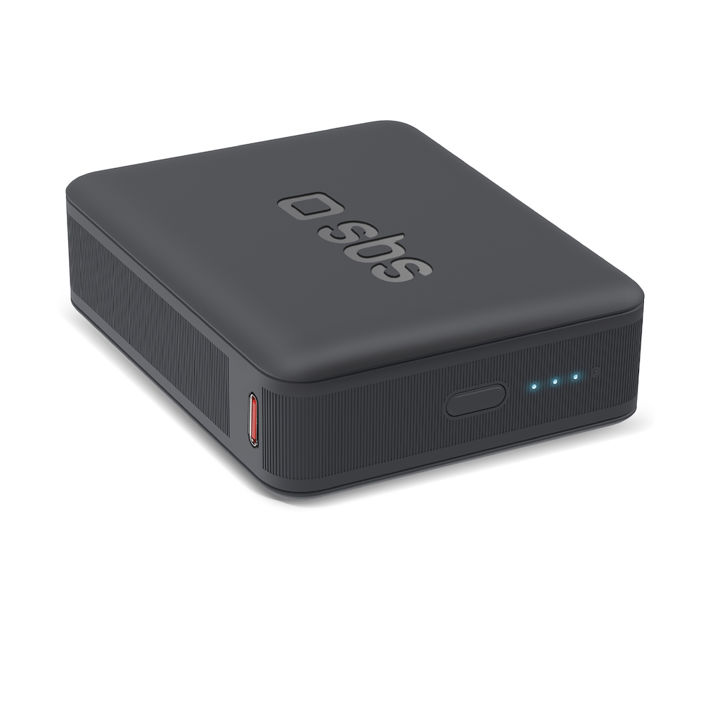 SBS TEBB10000HDPD20K - Powerbank 10000mAh USB-C e USB Nero
