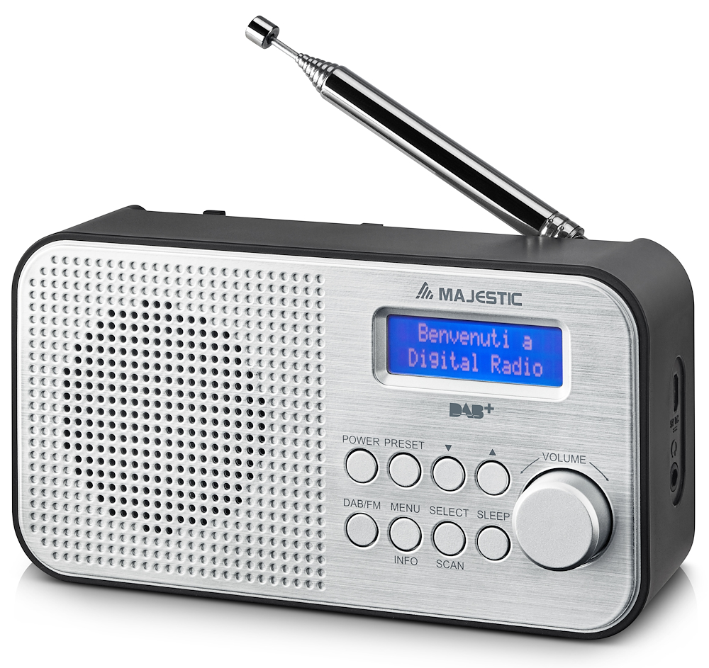 MAJESTIC RT194DAB - Radio sveglia portatile DAB FM