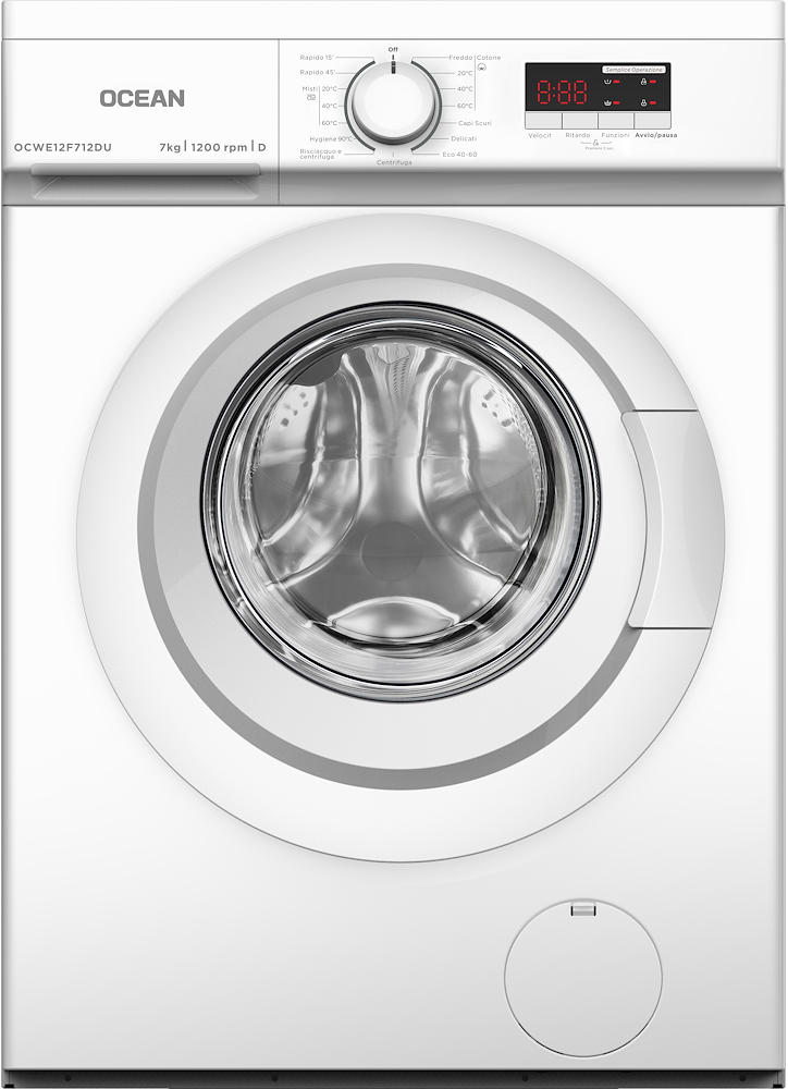 OCEAN OCWE12F712DU - Slim Waschmaschine 7 kg OCWE12F712