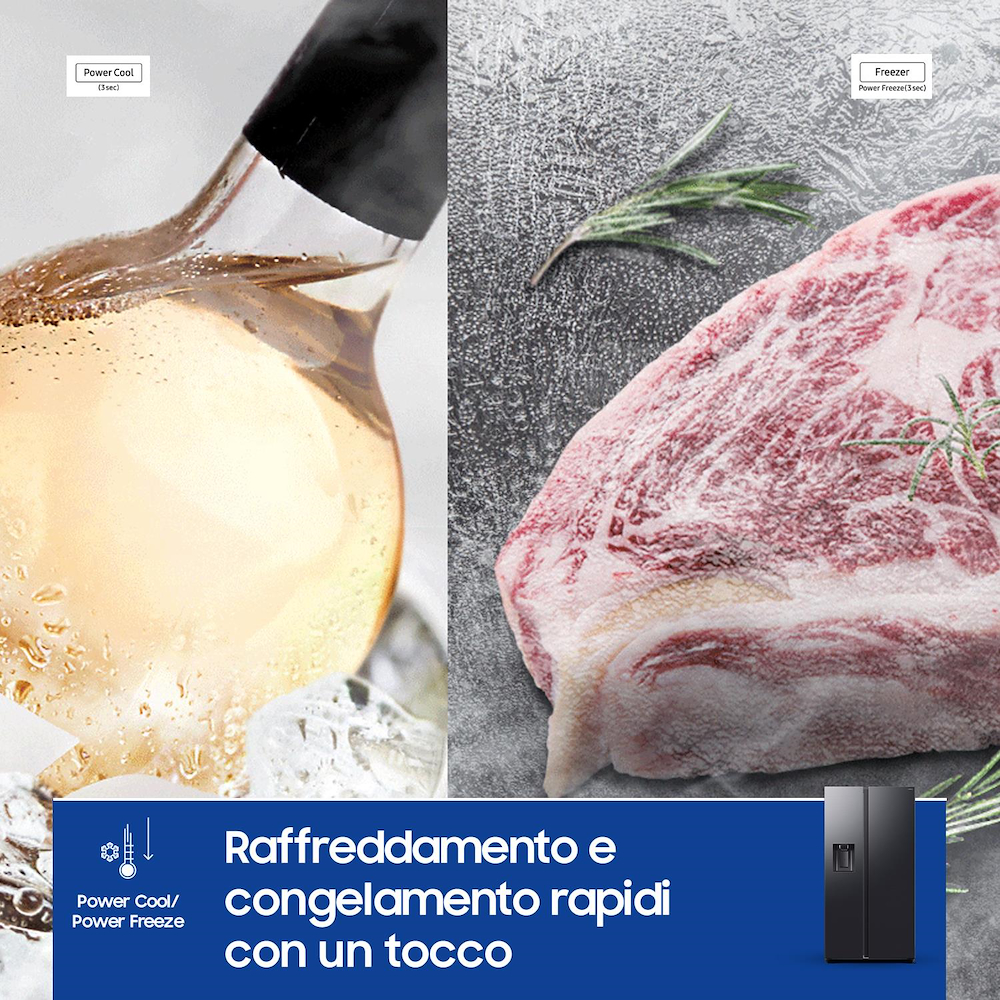 SAMSUNG RS70F64KEFEF - Side by Side Kühlschrank AI 635l