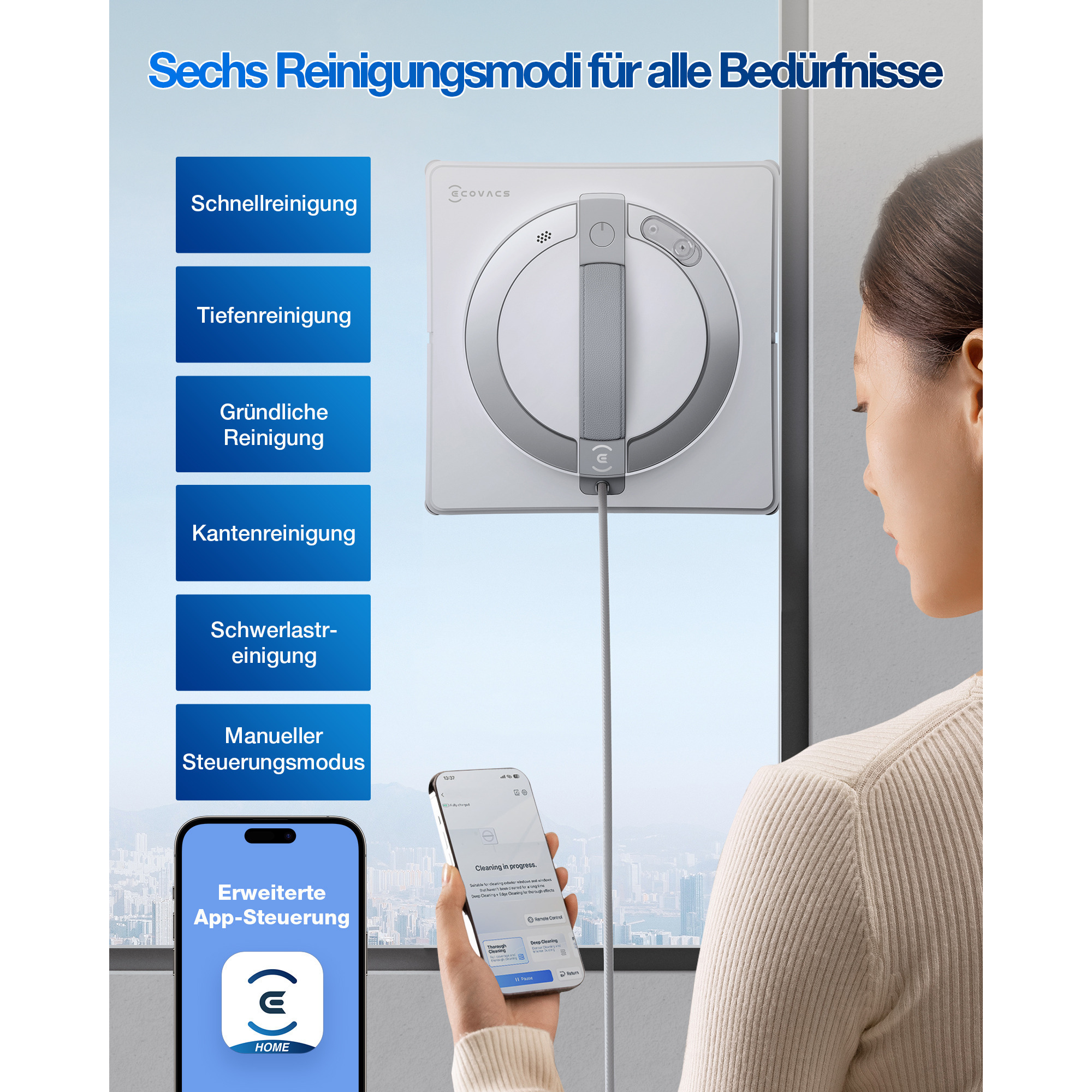 ECOVACS WG852-11EDR - Winbot W2 PRO Fensterputzroboter
