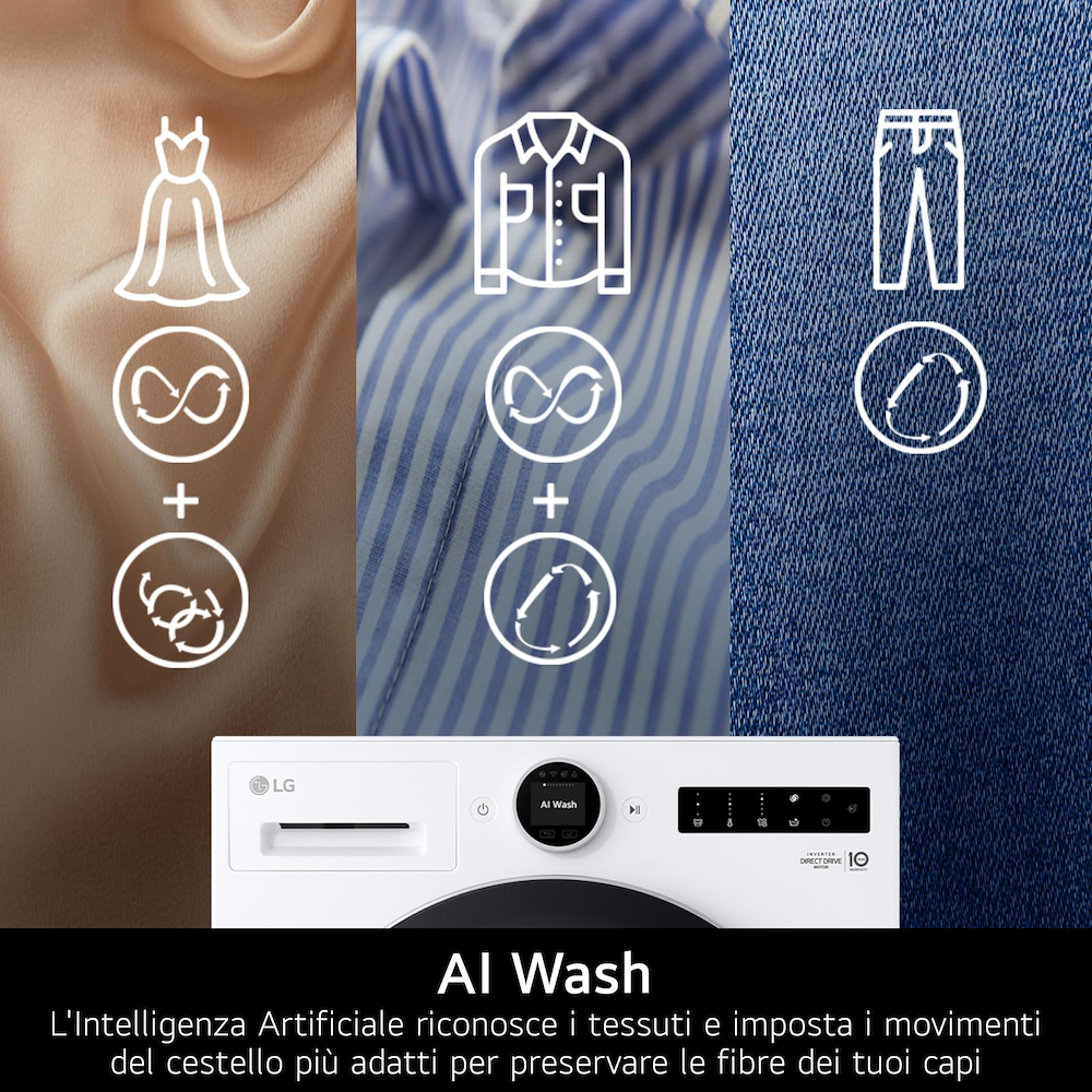 LG F4X9009TWCE - Waschmaschine 9kg Wi-Fi AI TurboWash
