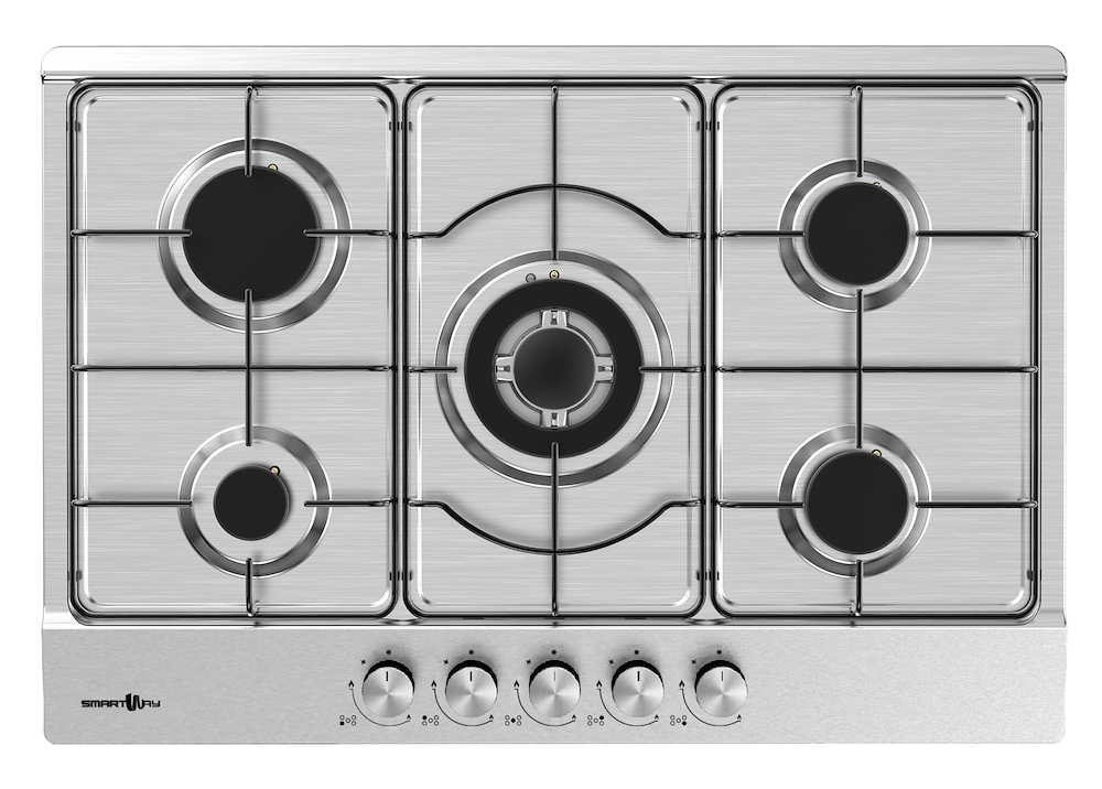 SMARTWAY PG75SM - PG75SM 0705356 P.COTT.GAS 75CM 4F+1TRIPL.CORONA G.SMALTATE INOX