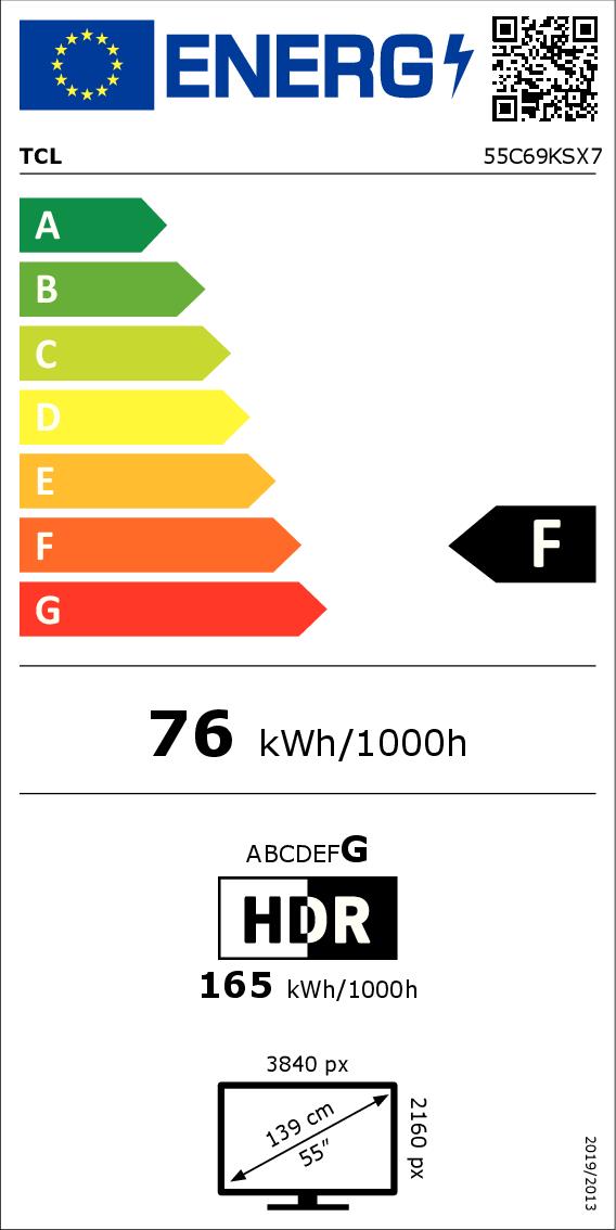 TCL 55C69KS - TV MiniLED  55" 4K con Onkyo audio