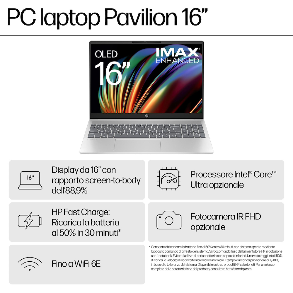HP 16AF0013NLPAVILION - Notebook  Pavilion 16" Ultra 7