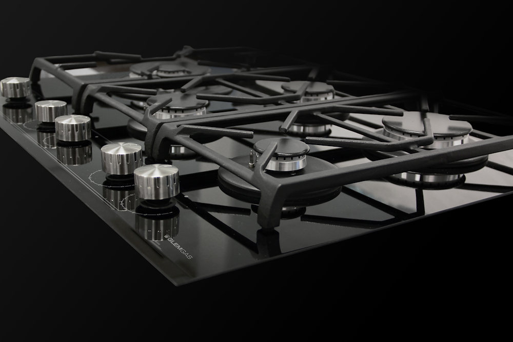 GLEM GAS GV75TXBK - Piano cottura 70 cm 5 fuochi in vetro