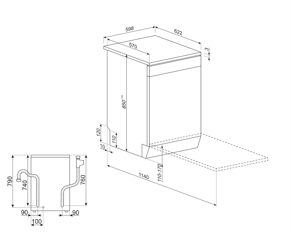 SMEG LVSEX34CQ - Geschirrspüler 60 cm