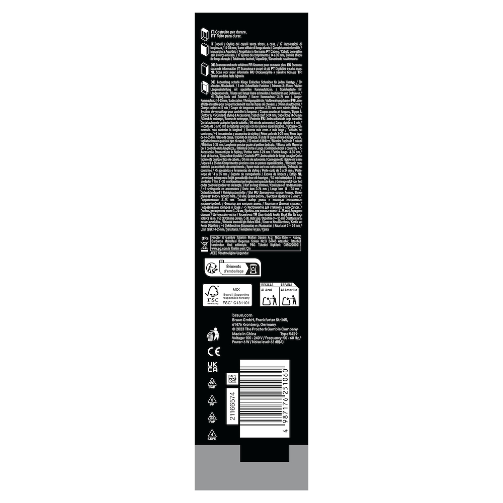 BRAUN HC7590 - Braun Haarschneider Serie 7 mit Styling-Set