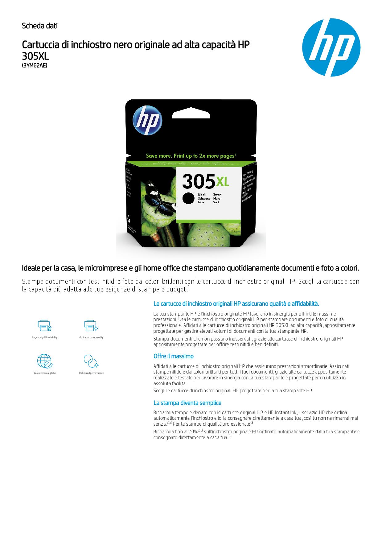 HP 3YM62AEBL - 305XL Tintekartusche Schwarz