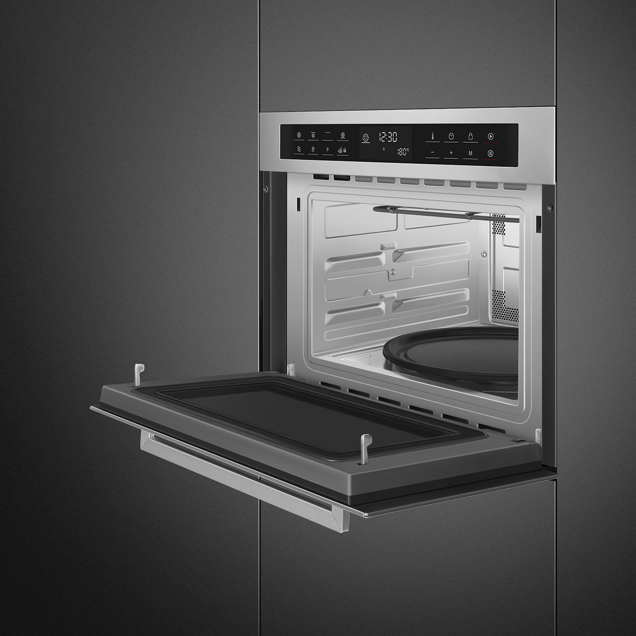 SMEG SF4400MCX1 - SF4400MCX1 Kompakt-Kombi-Mikrowelle Edelstahl