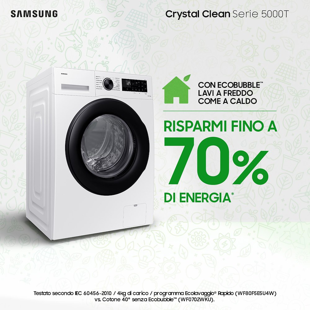 SAMSUNG WW90CGC04DAEET - Lavatrice 9 Kg WiFi Vapore