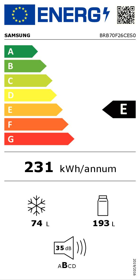 SAMSUNG BRB70F26CES0 - Frigorifero Incasso Combinato F1rst 60 AI