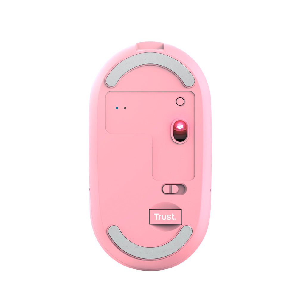 TRUST 24125 - Mouse Wireless Ricaricabile Puck Rosa