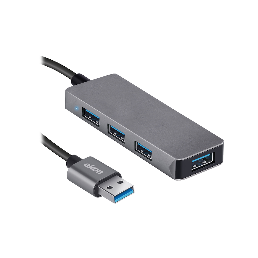 EKON ECITHUB320USBIN - USB Hub 3 in 1 Aluminium
