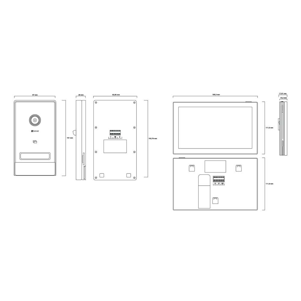 EZVIZ INE388 - Videocitofono WiFi Dual Band 7"