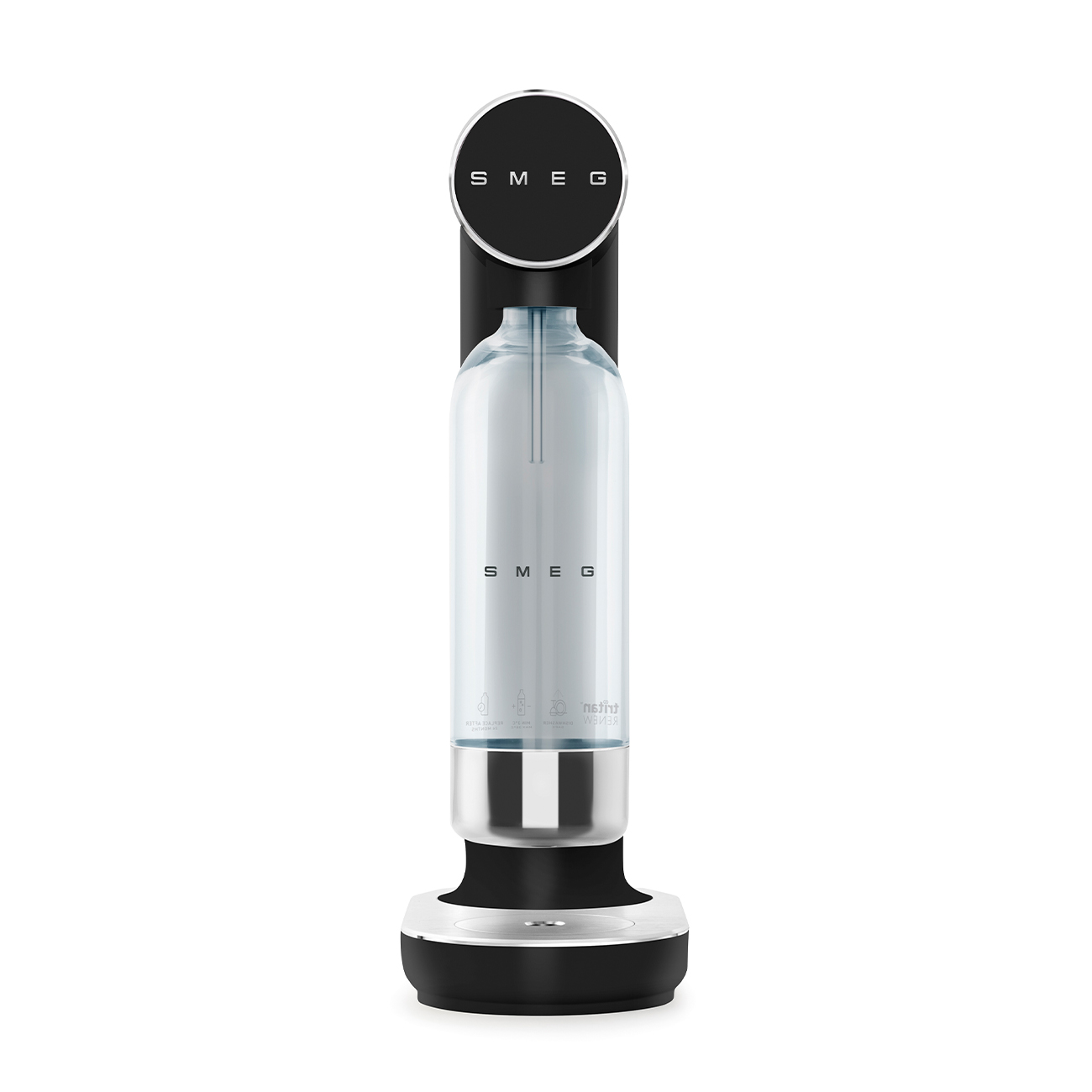 SMEG SKC01BLM - Gasatore d’acqua nero opaco