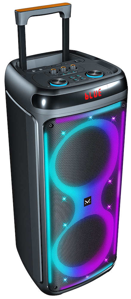 MAJESTIC FLAMET88BK - Party Lautsprecher Bluetooth Trolley 480W mit Lichtern