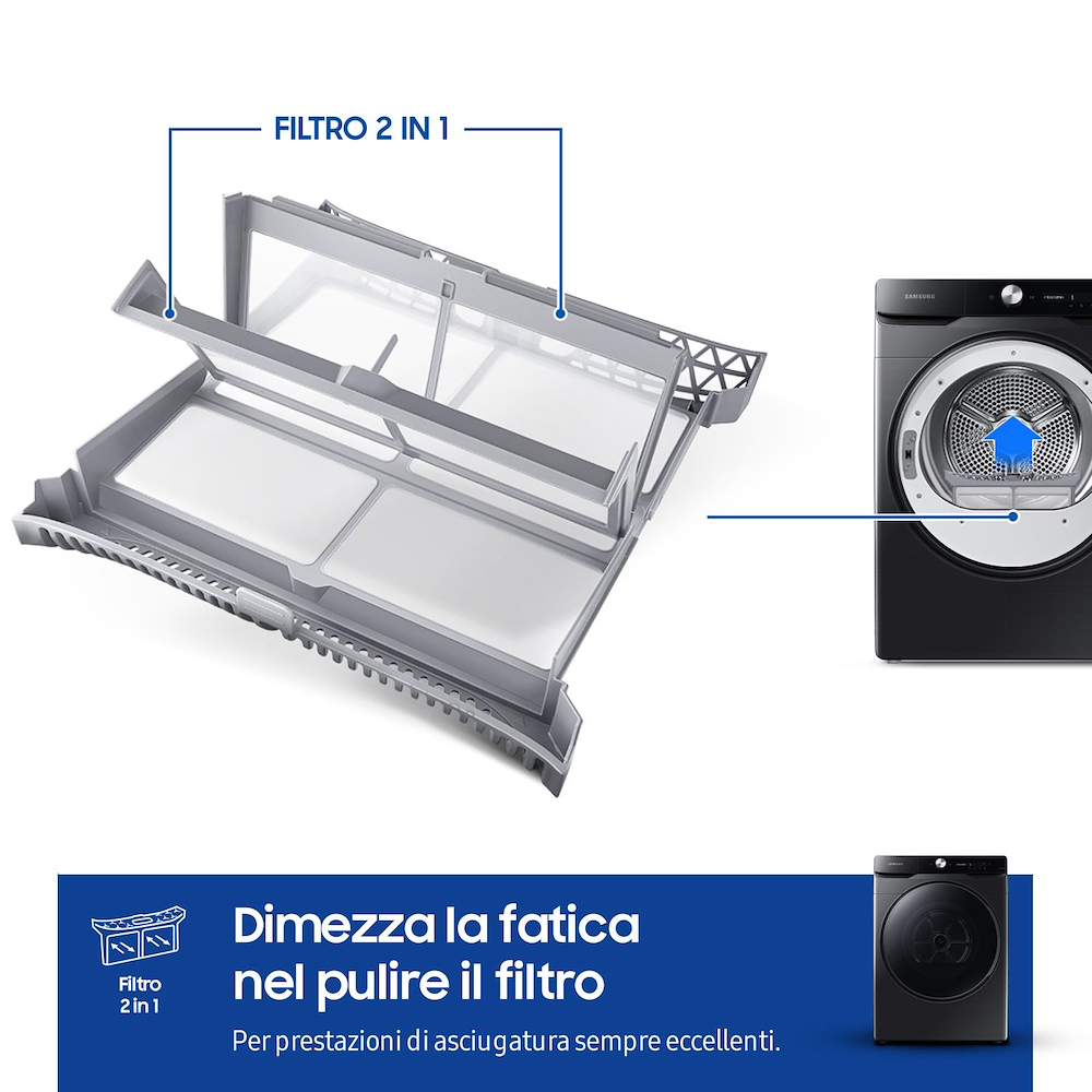 SAMSUNG DV16DG8600BVU3 - Asciugatrice Frontale 16kg