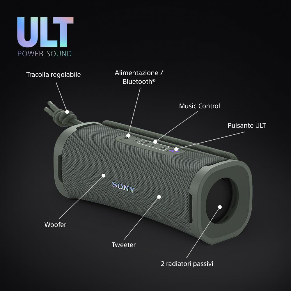 SONY SRSULT10H - Speaker Portatile Bluetooth IP67