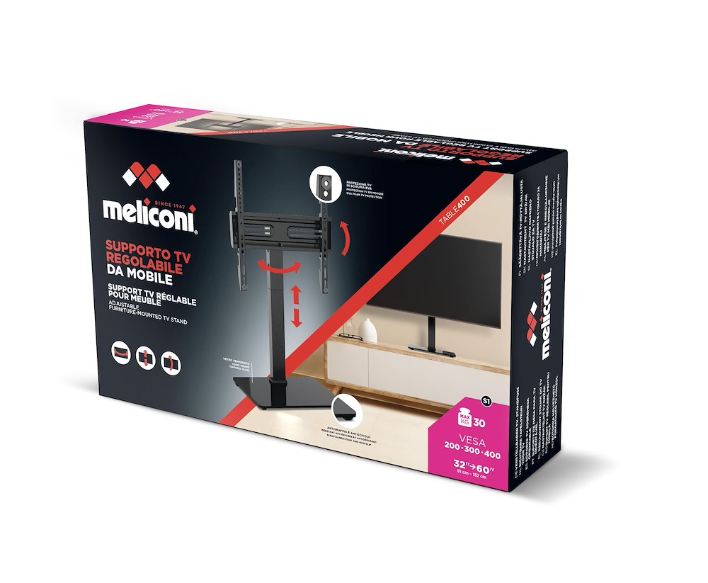 MELICONI 480815 - Supporto TV 32"-60" Nero
