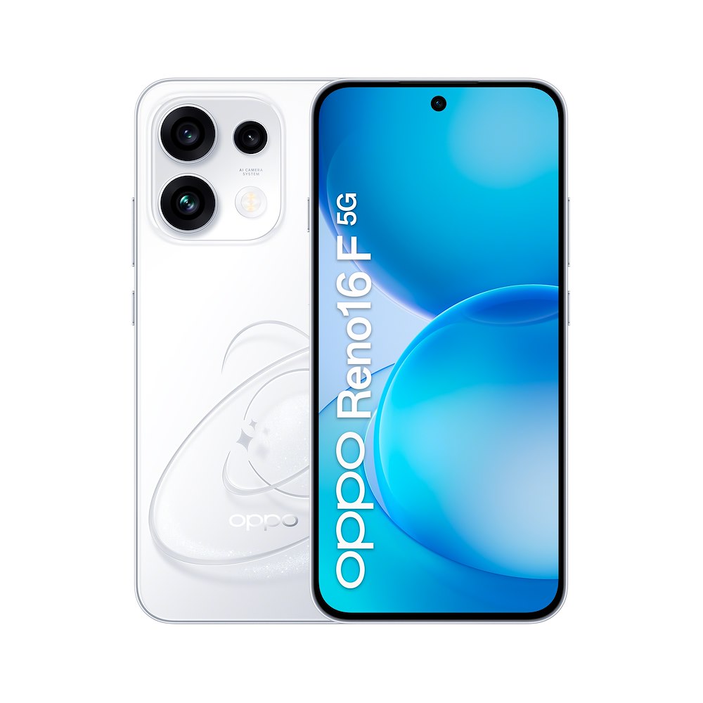 OPPO RENO16F5GPOPWHITE - Smartphone 5G con Tripla Fotocamera