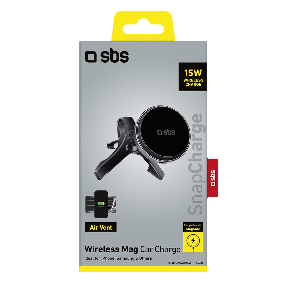 SBS TESUPMAGWIR15W - Supporto Auto Wireless MagSafe