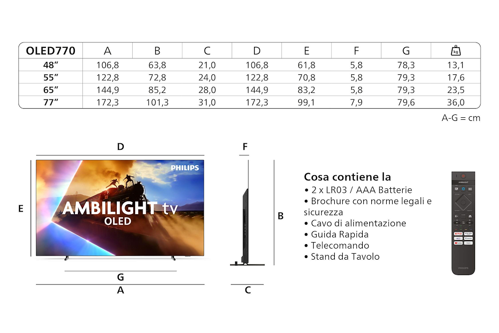 PHILIPS 65OLED770 - TV OLED 65" 4K UHD Ambilight