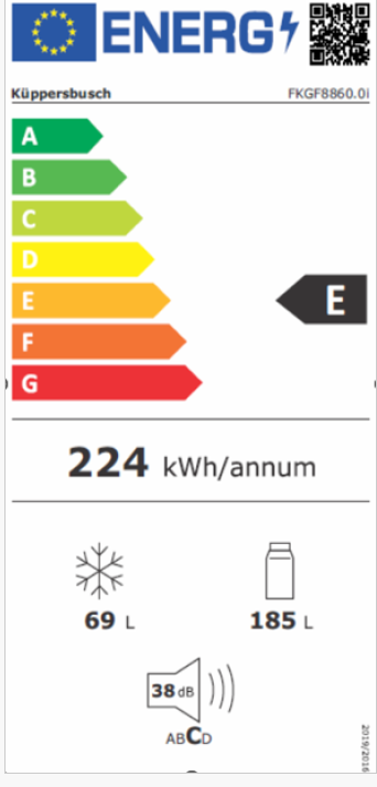 KÜPPERSBUSCH FKGF8860.0i Einbau Kühl-Gefrierkombi 178cm
