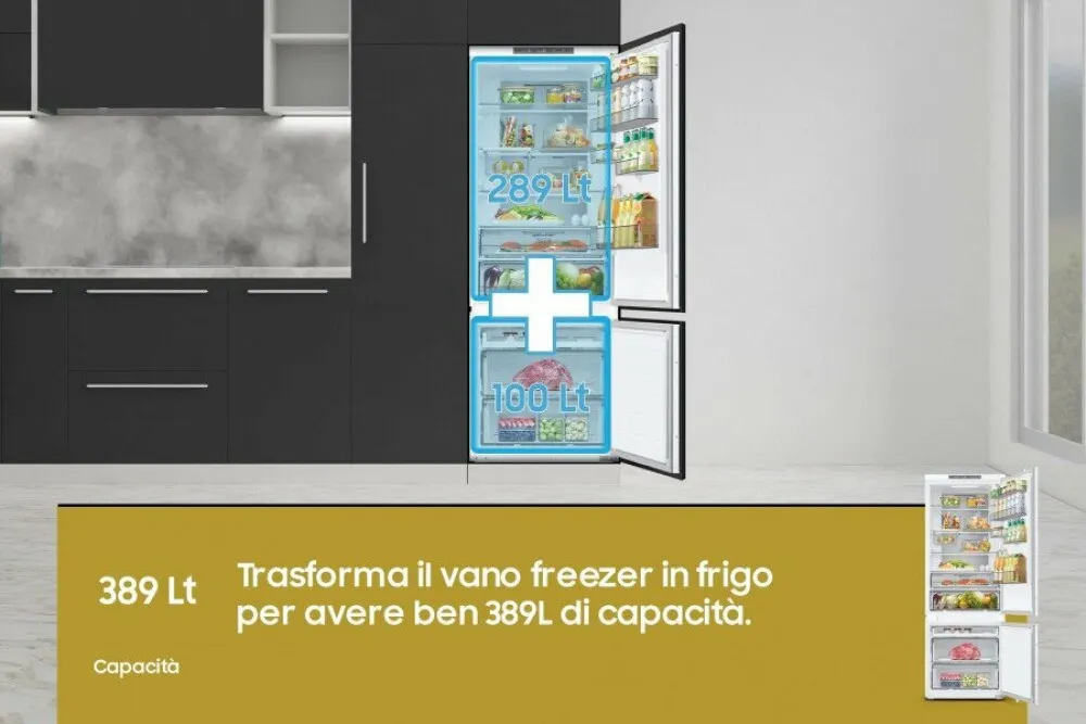 Samsung BRB38G705EWWEF - Frigorifero Combinato da Incasso 389L