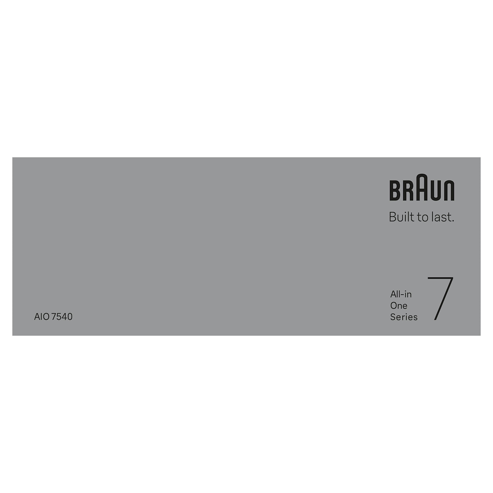 BRAUN AIO7540 - Rifinitore All-in-One Braun Series 7 BRAUN AIO7540 - Rifinitore All-in-One Braun Series 7