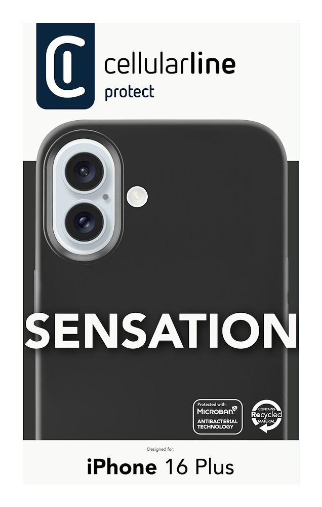 CELLULAR LINE SENSATIONIPH16MAXK - Sensation Hülle für iPhone 16 Plus Schwarz