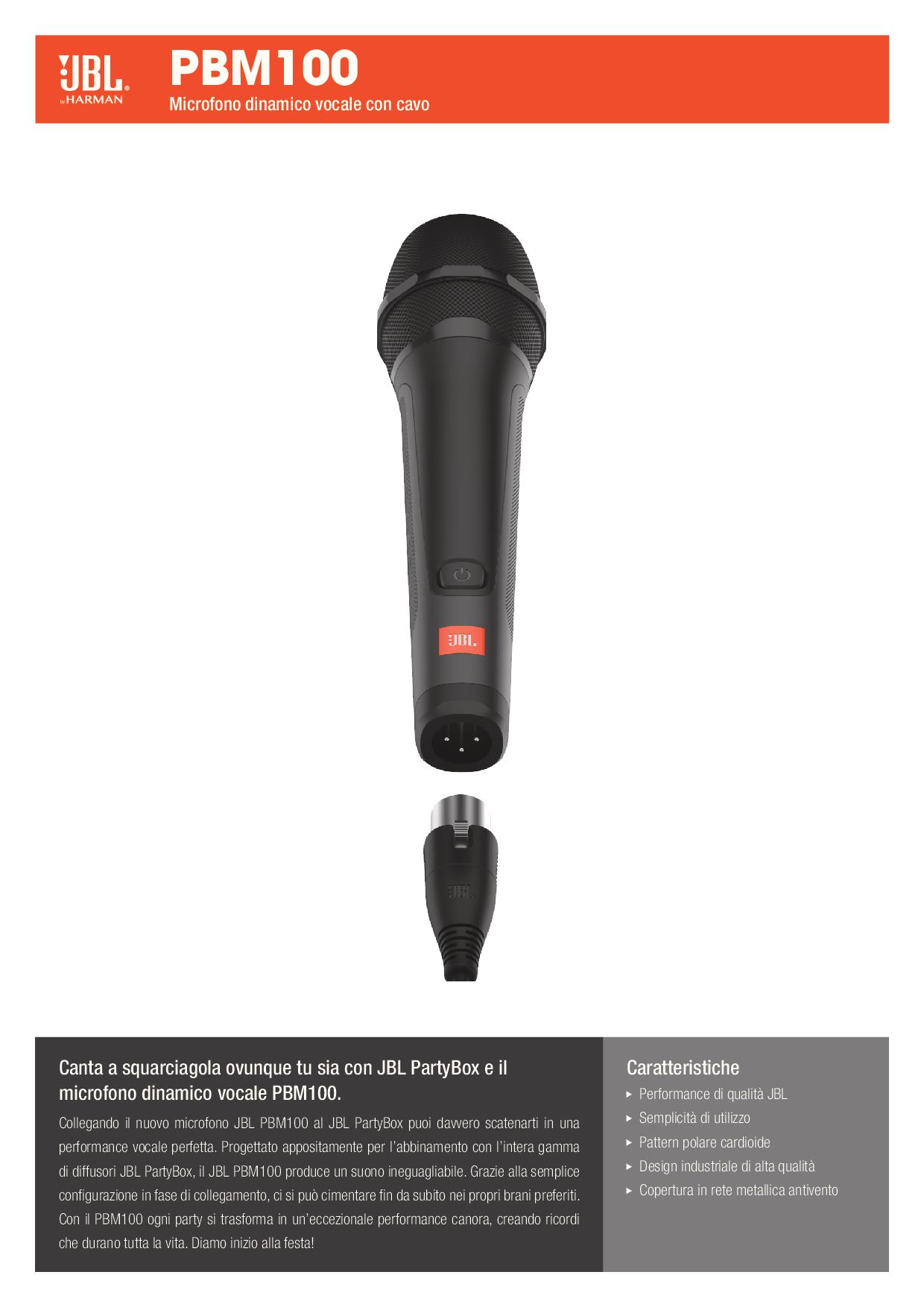 JBL JBLPBM100BLK - Microfono Dinamico  PBM100