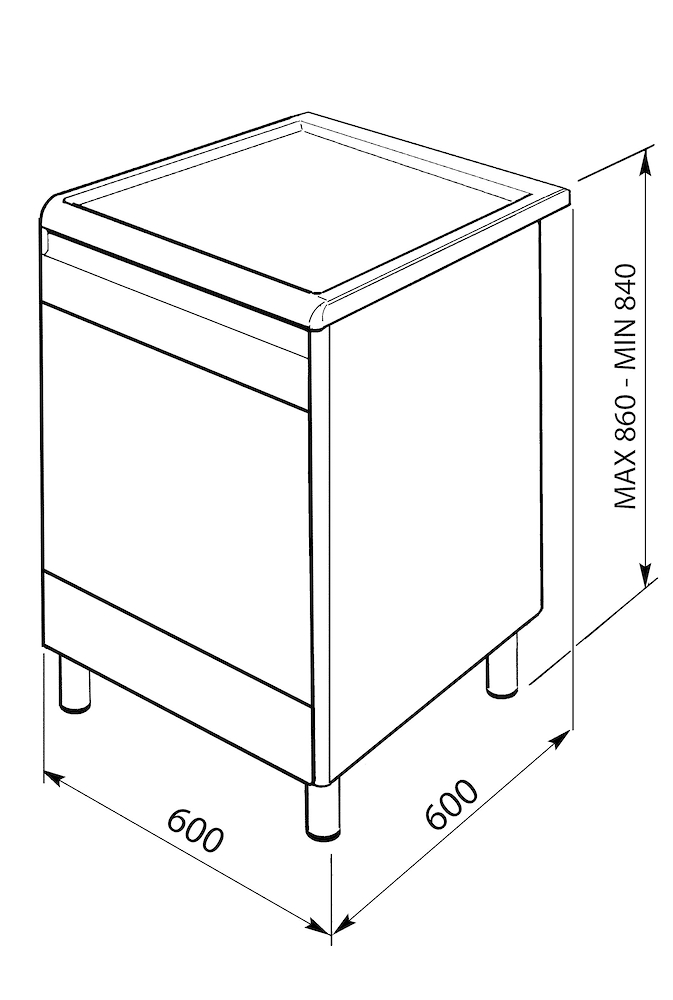 SMEG CX68MF82 - Cucina Smeg 60 cm con Forno Elettrico