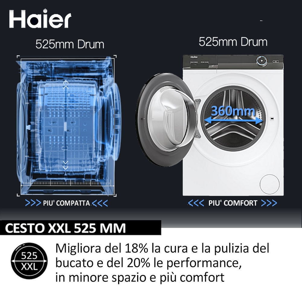 HAIER HW80BP14929AS - Lavatrice  8 kg 1400 giri Bianco