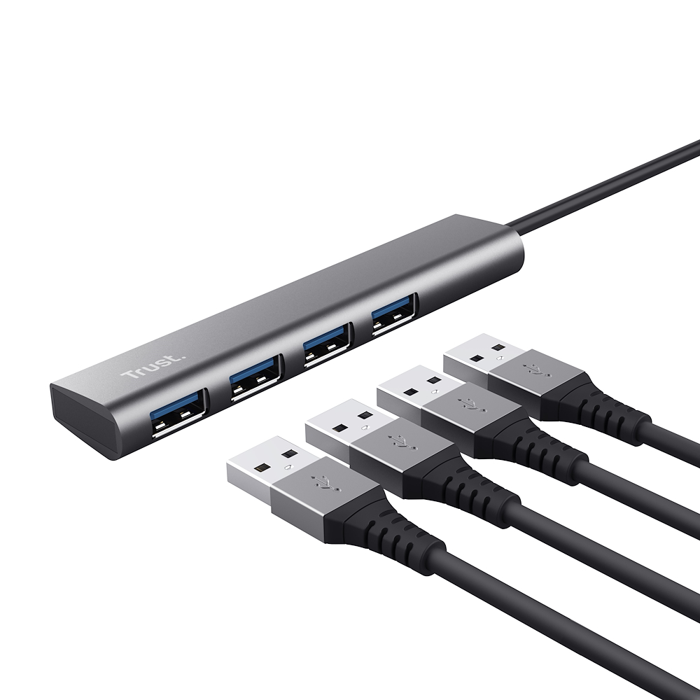 TRUST 24947 - USB Hub 4-Port 3.2 Aluminium
