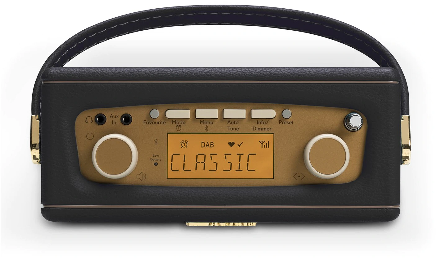 ROBERTS 130970 - Roberts Revival Uno BT – Kompaktes Retro-Radio mit DAB+, FM und Bluetooth in Schwarz​