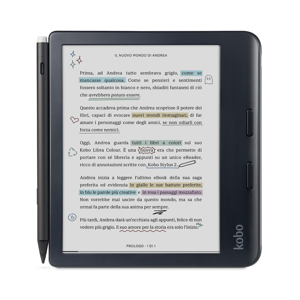 KOBO N428KUBKKBU - Kobo Libra Color E-Book-Reader mit Stylus