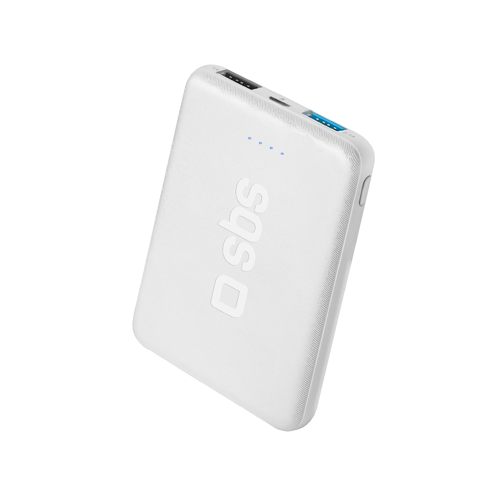 SBS TEBB5000POCW - Power Bank 5000mAh 2USB Pocket Bianco