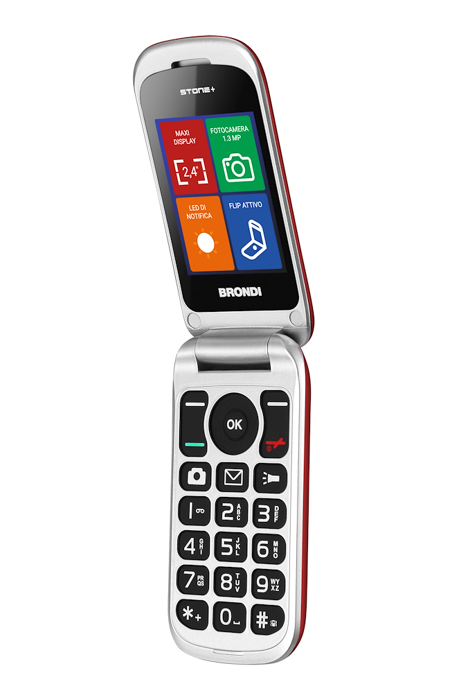 BRONDI STONEPIUROSSO - DualSIM Telefon 2.4 Zoll Rot