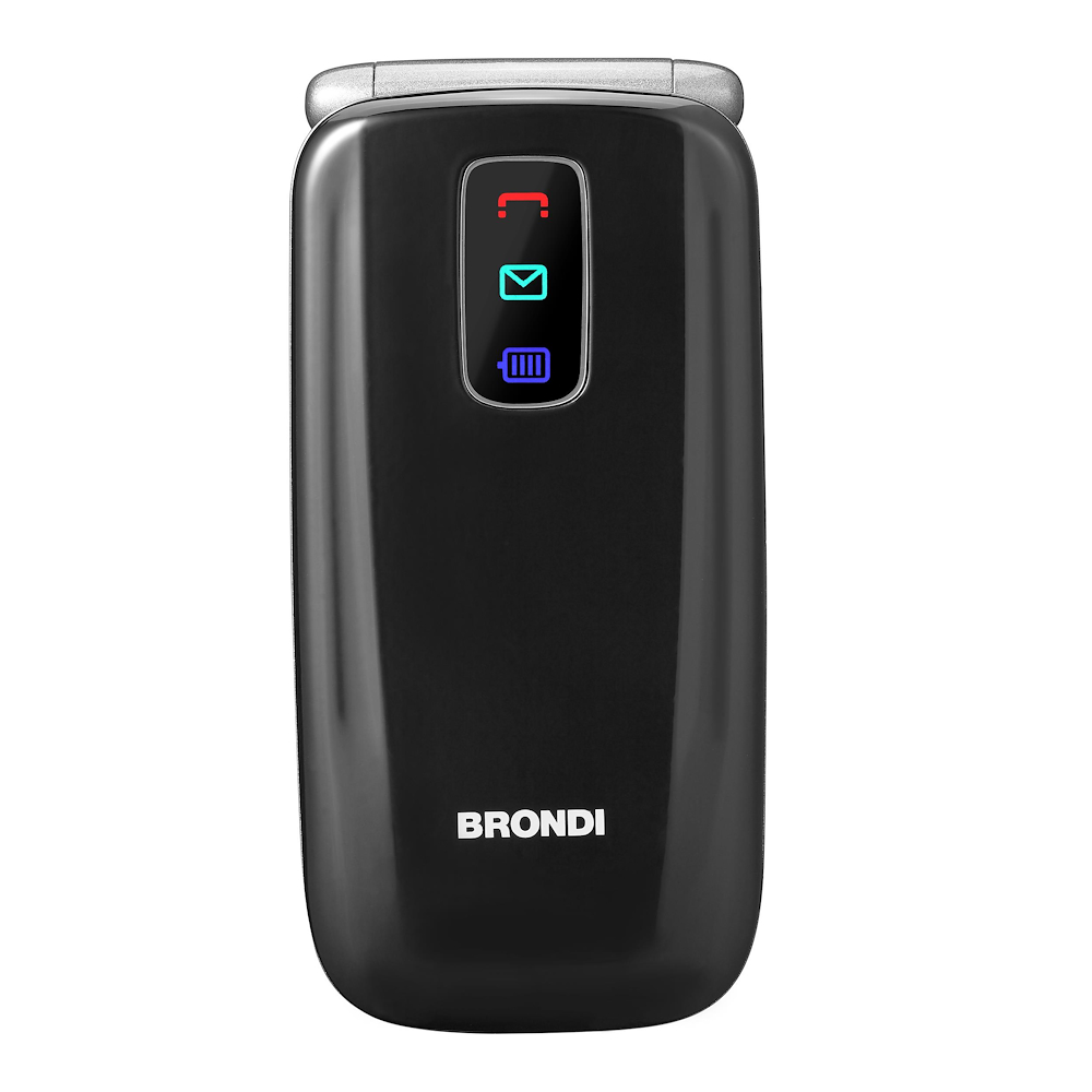 BRONDI AMICOLEALENEROMETAL - Telefono Brondi Amico Leale Dual SIM