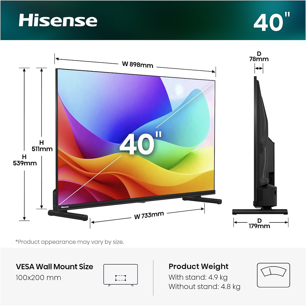 HISENSE 40A59S - 40" QLED FHD Fernseher